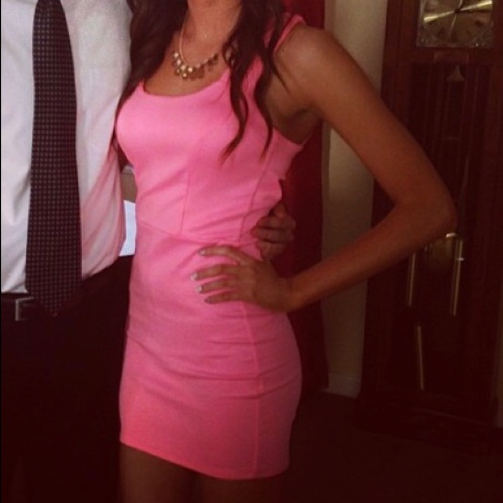 Hot pink formal dress